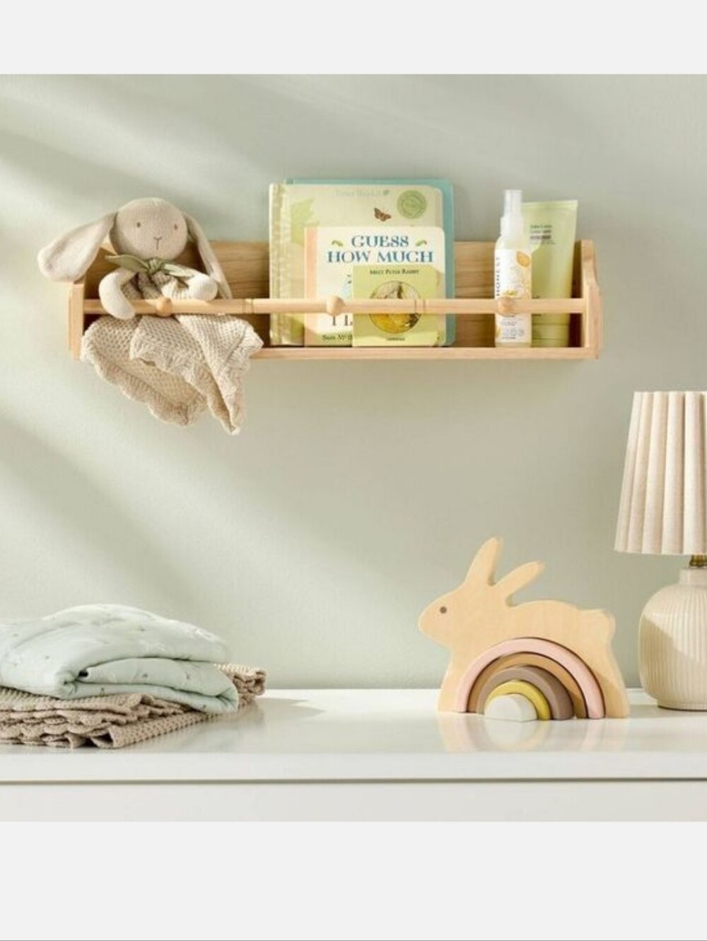 Hearth & Hand 22in. Single Rail Wall Shelf Natural Wood - Picture 2 of 10